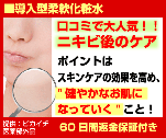 口コミで大人気！！ニキビ後のケア”健やかなお肌になっていく”こと！60日間返金保証付き