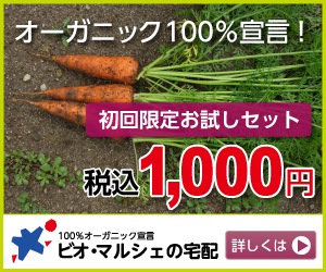 オーガニック100％宣言！　初回限定お試しセット税込1,000円