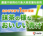 おかげさまで1億杯突破　抹茶の様なおいしい青汁　養生青汁