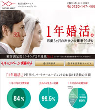 1年婚活。活動3ヶ月の出会いの確率99.5％。　O-net楽天