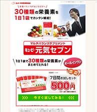 栄養バランスが気になる方へ　30種類の栄養素を1日1袋でカンタン補給！